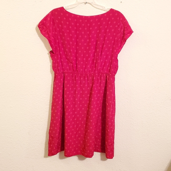 Fossil L Red Printed Silk Dress - Picture 4 of 5